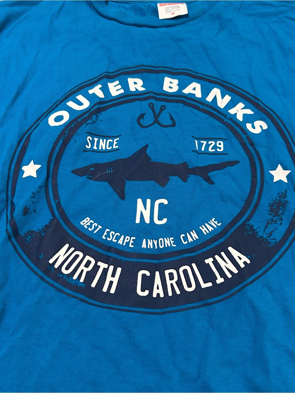Vintage Supreme Made In USA Outer Banks North Carolina T-Shirt Mens Sz Medium - Picture 2 of 7